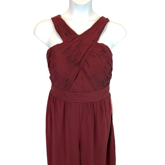 Stacees Halter Jumpsuit Chiffon Long/Floor-Length Wedding Party Dress  NWT  16 - Picture 10 of 15